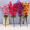 Artificial 7 Branches Peach Blossom 9 Branches Artificial Flowers Bouquet for Wedding Decoration