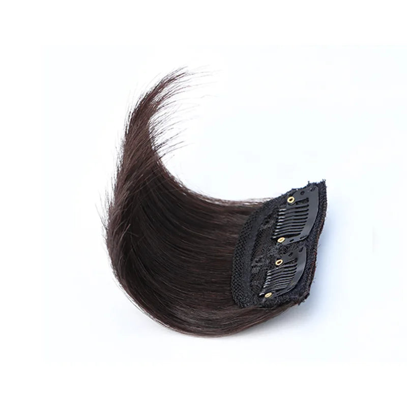 ML Wholesale 100% Remy Human Hair Extensions Fluffy Side-Part Bangs with Fringe Clips Side Bangs Hair Pad