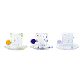 Custom Made Clear Hand-blown Heat-resistant Borosilicate Glass Small Cup with Raised Dots Qnd Dish