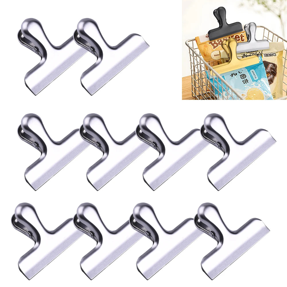 Portable New Kitchen Storage Snack Bag Clips Sealer Clamp Metal Tool Kitchen Accessories Chip Coffee Food Clamp Bag Clip