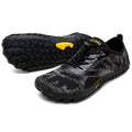 Black Men's Lightweight Breathable Barefoot Trail Running Shoes-Spring/Autumn/Winter Use