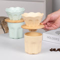 New Style Gift Packaging Macarone Coffee Pot 320ml Round Ceramic Filter Pour Over Coffee Maker Set Filter