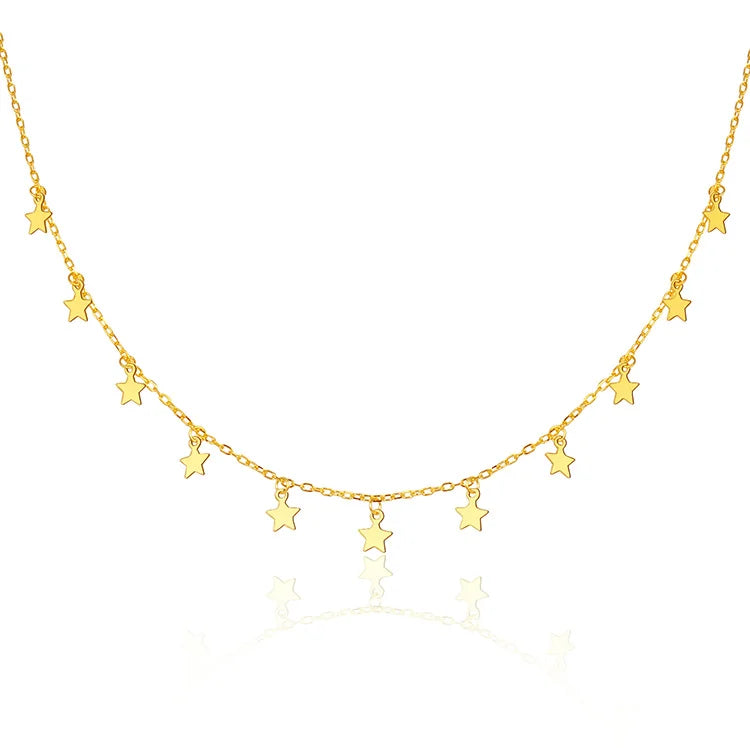 Hot Fashion Trendy 925 Sterling Silver Link Chain Pendant Necklace Popular Gold Plated for Women for Weddings