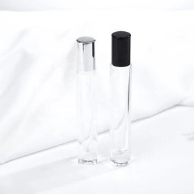 10ml Luxury Cylinder Round Roll on Perfume Oil Bottle with Screen Printing Eco-friendly Recyclable Glass