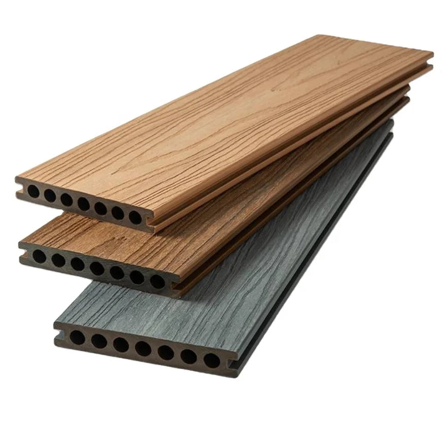 Modern Design 3D Embossing Co-Extrusion WPC Flooring Anti-Slip Outdoor Wood Plastic Composite Decking Waterproof Click Indoor