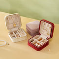 New Arrival Portable Mini Velvet Jewelry Box Simple Style Small Travel Jewelry Organizer for Rings and Earrings