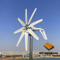 Free Shipping to US EU White Horizontal Axis Wind Turbine with Low Wind Speed Start Windmill Power Generation Wind Generator