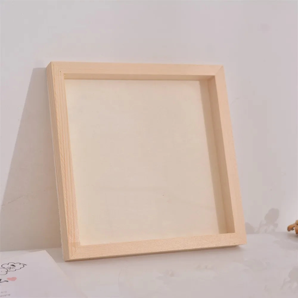 Tailai Wooden Clay Picture  DIY Three-dimensional Art Work Frame Kindergarten Wooden Photo Frame Oil Painting Frame