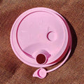 1000pcs to Order Pink 90mm Injection Mold Cover Disposable Lids Plastic Bubble Cup Lids Leakproof Plastic PP Material Wired Plug