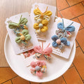 Wholesale 2pcs Sweet Fabric Butterfly Flower Hair Clip Set Kids Hair Accessories for Children