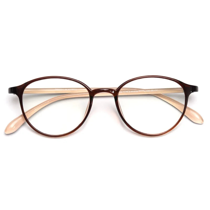 2022 New Retro Flat Lens Glasses PC Lens TR90 Frame Eyeglasses for Men Women