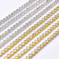 3 4 6mm Round Rhinestone Cup Chain Non-claw Don't Hook Clothes Glass Crystal Trim Sew on Shoes Bags Dress Accessories