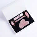DIY Wholesale Rose Quartz Jade Roller Kit Scrape Gua Sha Tool Set for Body and Skin Care Facial Lifting Tool