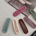 NEW Color Frosted Painted Metal Snap Hair Clip Girls Side Bang Hairpin Custom Simple Design BB Clip for Children