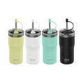 500ml Reusable Cold Color Double Wall Stainless Steel Travel Mug Cup Tumbler with Straw