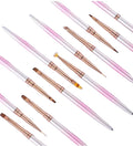 Nail Supplies Nylon Hair Gradient Pink Golden Rod Drawing Handle Nails Art Liner Brush UV Gel Brushes Set