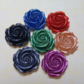 100Pcs New Cute 37MM Glow in Dark Rose Flower Flat Back Resin Cabochons Scrapbooking DIY Jewelry Craft Decoration Accessories
