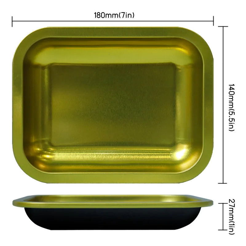 Customized Metal Trays Tobacco Accessories  Tin Rolling Trays Gold Tray  for Smoking