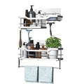HONGDEC Corner Bathroom Shower Shelf Organizer Rack-Modern Steel Brushed Finish