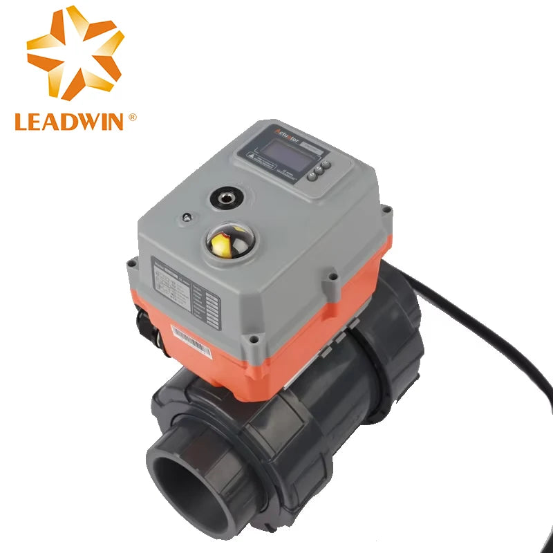 2 Way UPVC Modulating Electric Motorized Water Control Flow Actuator ABS Housing 5 Sec Open/Close Automatic Ball Valve OEM IP67