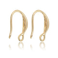 Trendy Gold Plated Brass Simple Ear Hook Pendants for DIY Jewelry Fittings