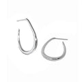 WMEF539 S925 Sterling Silver Teardrop Hoop Earrings Hypoallergenic 18K Gold Plated Oval Hoop Earrings for Women Girls