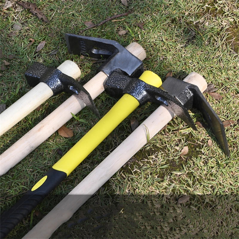Hot Sale Double Head Hoe with Rubber Handle Multipurpose Garden Tool