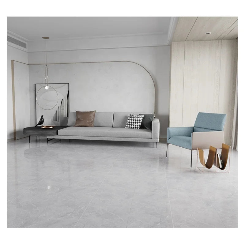 Full Body 750x1500mm Ceramic Glossy Large Slab Polished Gray Marble Glazed Porcelain Tile for Floor and Wall