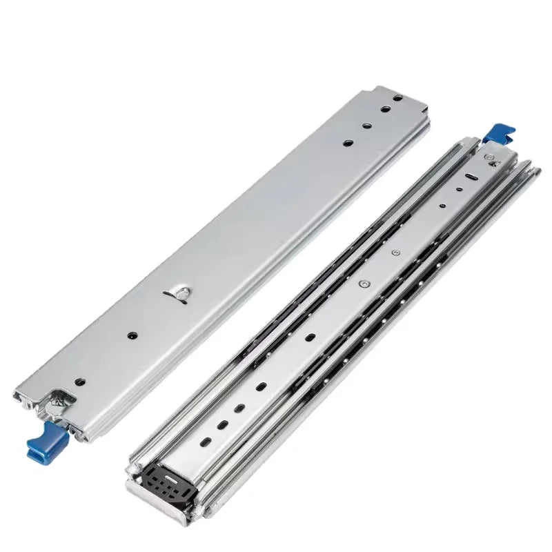 Wholesale 76mm Self-locking Heavy-duty Floor Roller Bearing Drawer Slide Rail Cabinet Slide Rail with a Load of 225KG