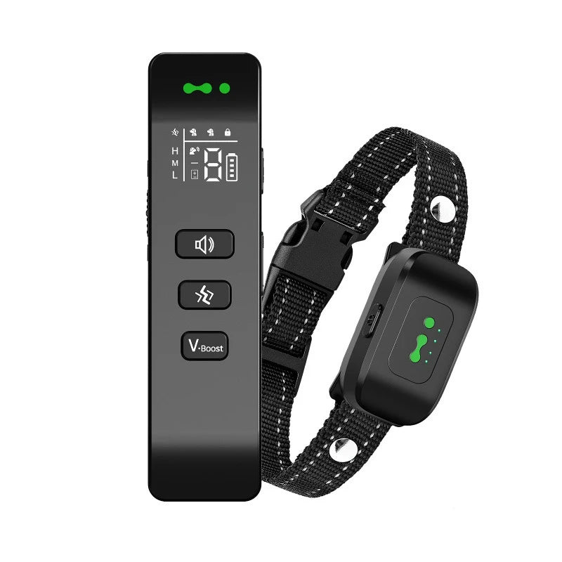 Rechargeable Ultrasonic Bark Control Training Collar for Dogs Handheld Anti-Barking Electric No-Shock Vibration Device