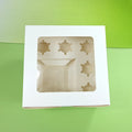 XJH Clear Bento Cake Lunch Box Clear Bento Cake Box With 5 Cupcake Insert Bento Plus 5 Cupcake Box
