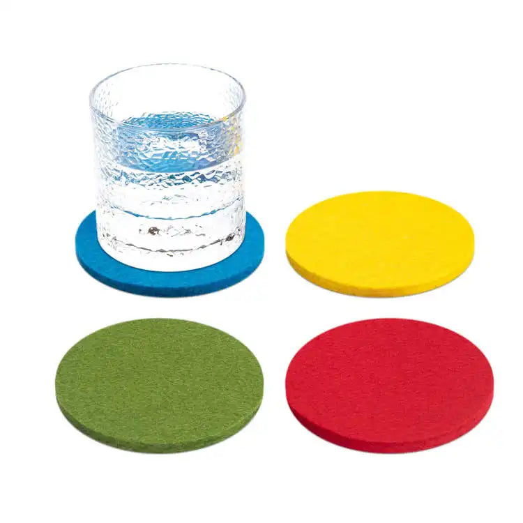Thick Felt Cup Mats Absorbent Coasters for Drinks Protect