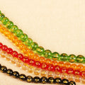 Wholesale DIY Scripture Letter Round Loose Beads Strands Om Mani Padme Hum Crystal Glass Beads for Jewelry Making