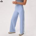 High Quality Women's Soft Loose Fit Straight Trousers Fitness Wide Leg Pants