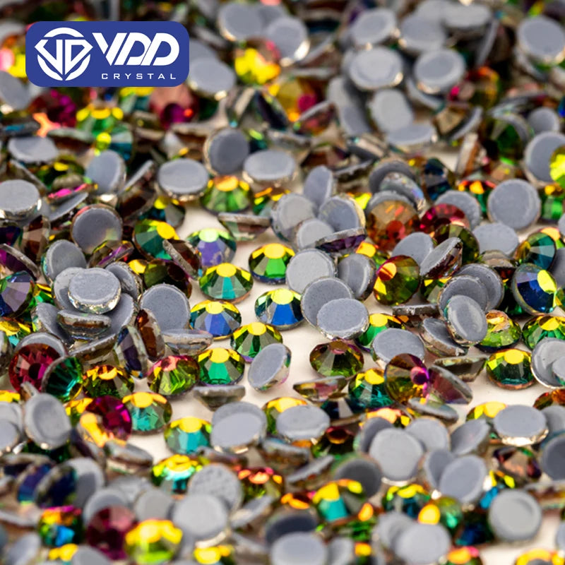 VDD 039 Vitrail Medium High Quality Hot-Fix Glass Rhinestone Crystal Flatback Strass Stones DIY Garment Decoration Wedding Dress