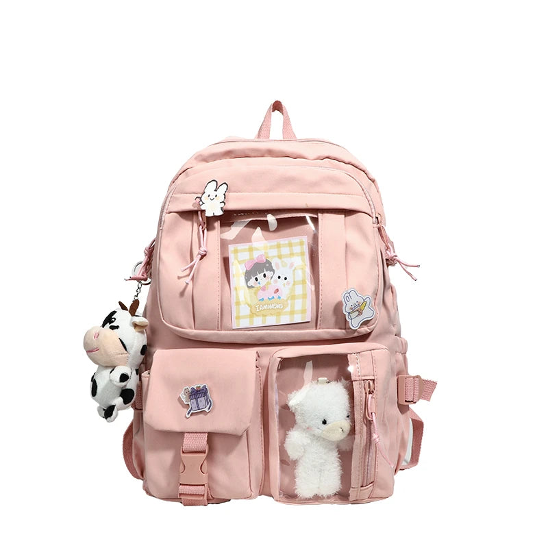 Large Capacity Casual All-Match Travel Backpack for Female Students Vintage Style Schoolbag Dropshipping One Piece 3219