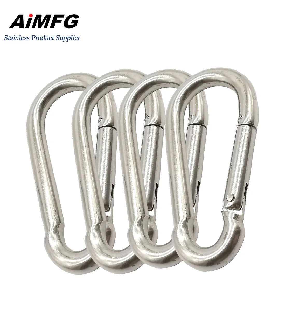 Stainless Steel 304/316 Locking Carabiner Keychain Heavy Industry Use
