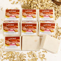 Wholesale 100% Natural Glycerine Cold Processed Shea Butter Vegan Oats Collagen Whitening Face Soap for Dark Spots