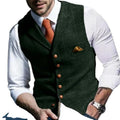 Wholesale Mens Vests Tweed Suit Business Clothing for Men Striped Waistcoat Steampunk Vest Groomsman Wedding Vest
