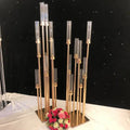 Zhuoyun Wholesale Price Decoration 8 10 Arms Tube Gold Candelabra Wedding Centerpiece