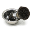 Private Label Solid Stainless Steel Men's Beard Shave Shaving Soap Foaming Bowl Shaving Brush Mug