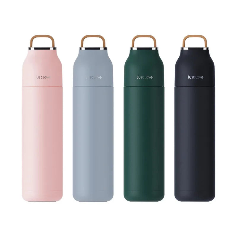 FX Factory Water Bottle 350ml Thermos Bottle With Handle Valentines Day Gift 2023 Lovely Drinking Bottle