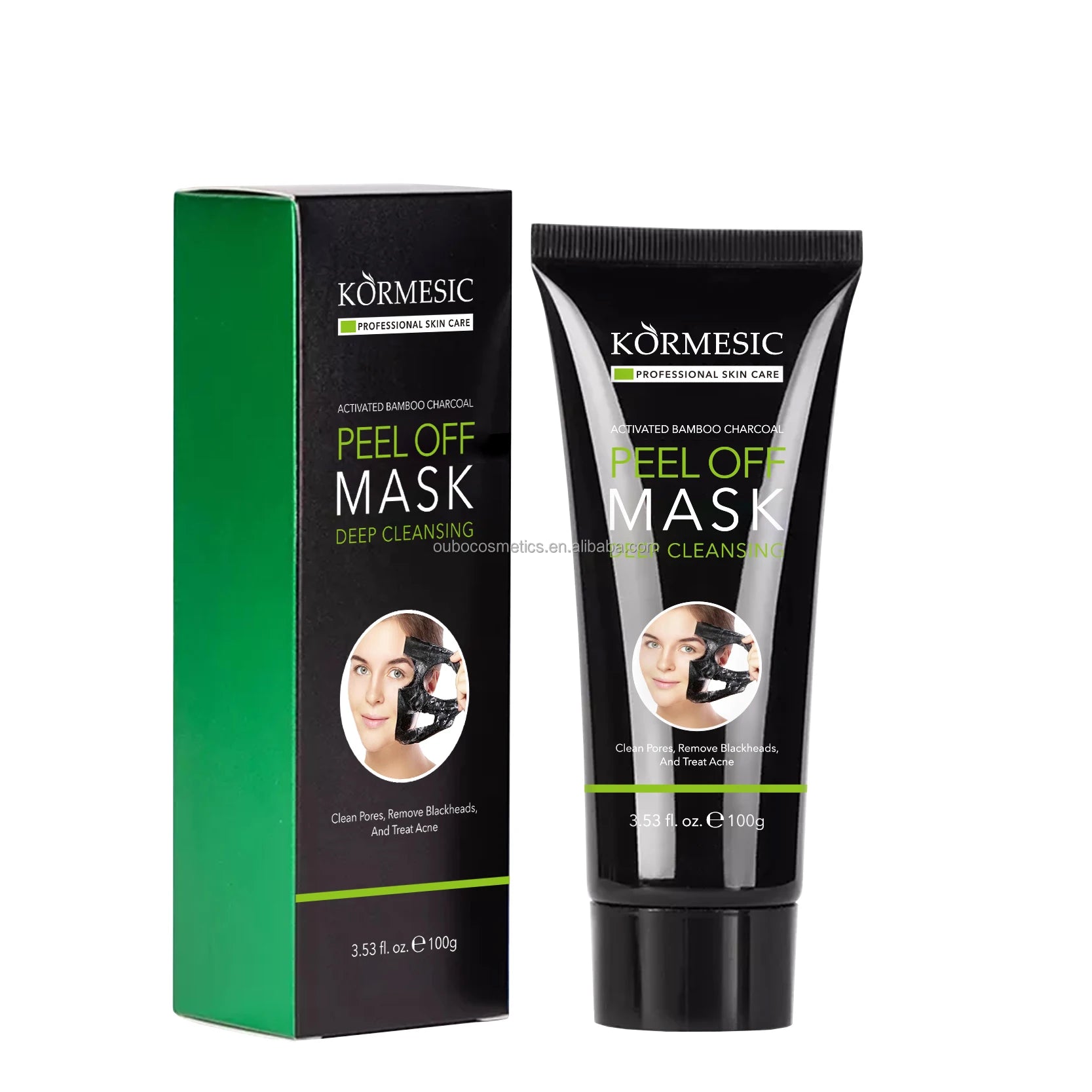 Bamboo Charcoal Organic Mud Nose Mask Pore Clean Peel off Skin Care Facial Beauty Blackhead Remover Cream