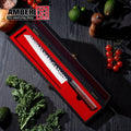 AUS10 3layer Black Hammer High Carbon Stainless Steel Kitchen Bread Knife and Box