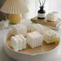 White Bubble Scented Candle Creative Bedroom Decoration Wholesale Custom Shape Holiday Diwali Ramadan Bars Paraffin Wax