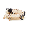 Cute Simple Lightweight Cat Small Dog Pet Necklace Polka Dot Floral Print Collar Quick Release Safety Buckle Ribbons Polyester