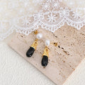 Ins Retro Water Drop Pendant Earrings Imitation Pearl Glass Stone Personality Luxury Fashion Drop Earrings Accesorios Mujer
