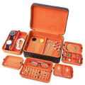 Foldable Multifunction Jewelry Jewellery Bangle Organizer Storage Necklace Bracelet Jewelry Leather Box