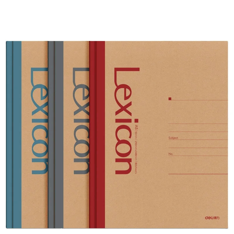 Deli 23211 Office Wireless Binding Book A5 80 Sheets Students Write Smooth Letter Pattern Notebook 108pcs Per Carton Set