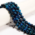Kelingna Grade AB GIC Certified Tiger Eye Beads Blue Green 4mm 6mm 8mm 10mm 12mm Round Strands for Jewelry Making Bulk China